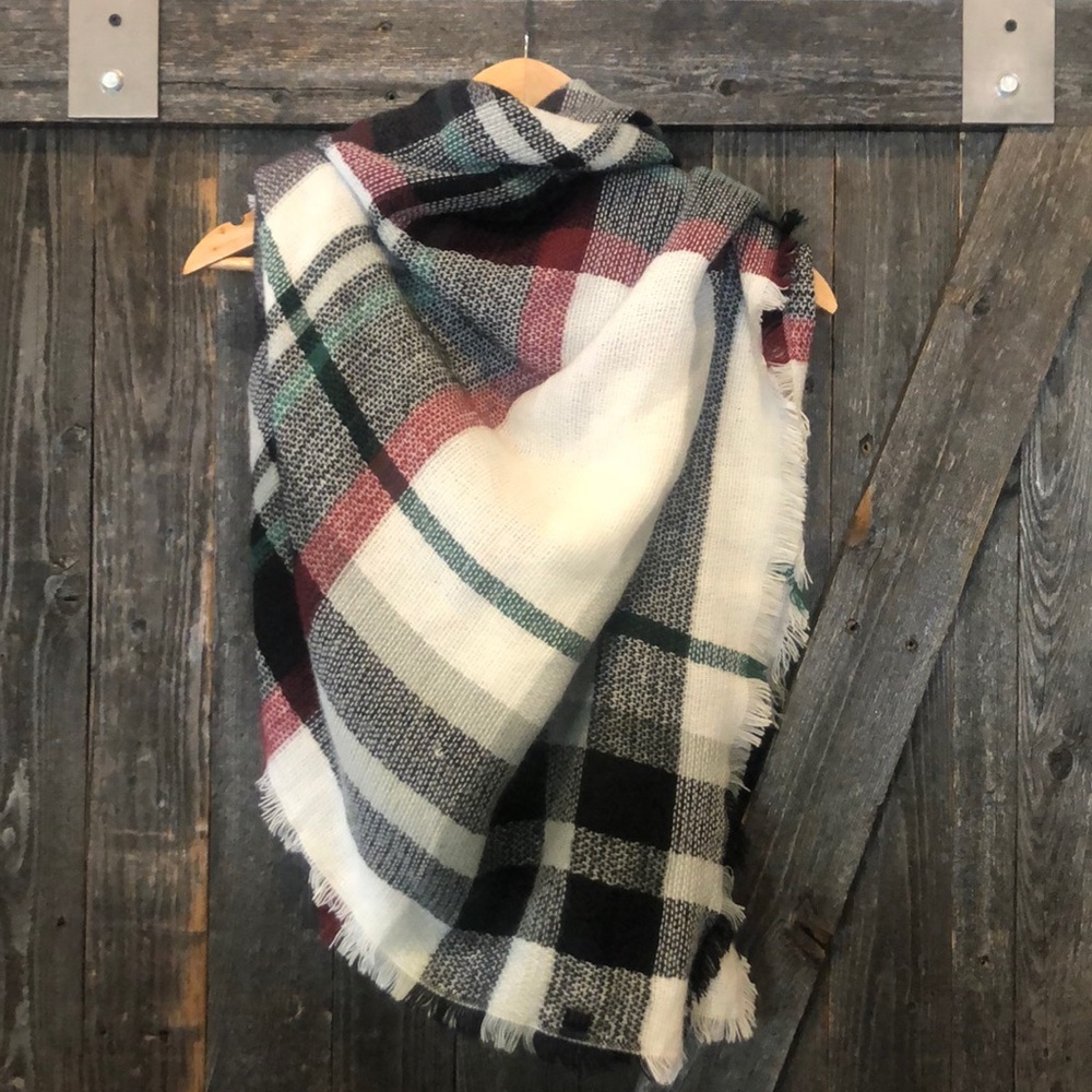 Warm cuddly blanket scarf